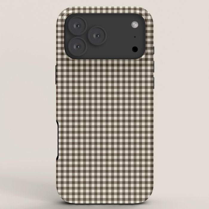 brown gingham iPhone Case Gallery Image 8