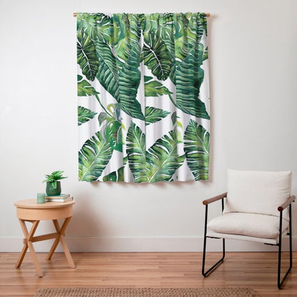 Jungle Leaves, Banana, Monstera #society6 Window Curtain Gallery Image 7