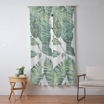 Jungle Leaves, Banana, Monstera #society6 Window Curtain Gallery Image 13