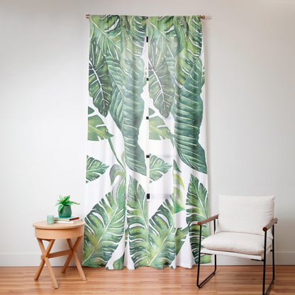 Jungle Leaves, Banana, Monstera #society6 Window Curtain Gallery Image 12