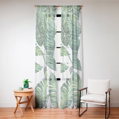 Jungle Leaves, Banana, Monstera #society6 Window Curtain Gallery Image 20