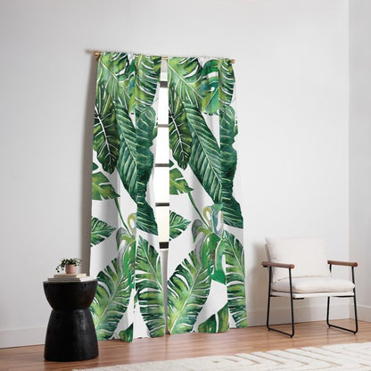 Jungle Leaves, Banana, Monstera #society6 Window Curtain Gallery Image 6