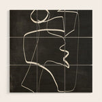 Abstract line art 6/2 Wood Wall Art Gallery Image 1