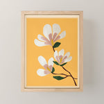 Golden Magnolia Blooms Mini Art Print Gallery Image 1
