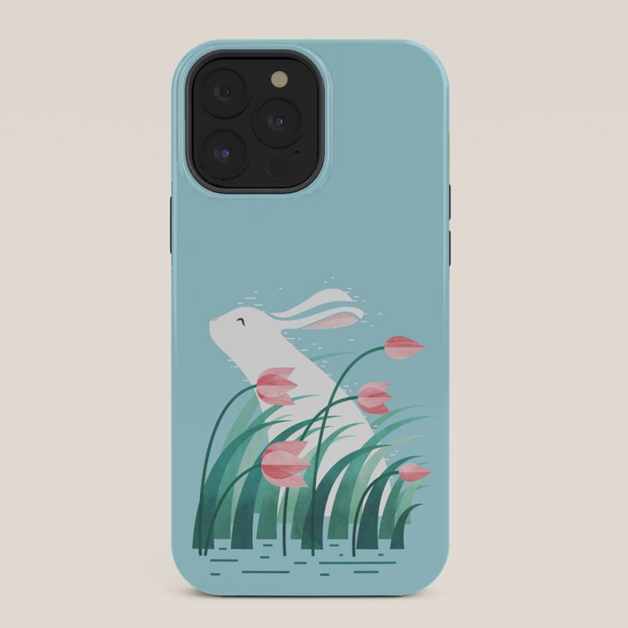 Rabbit Resting, Sky Blue Version iPhone Case Gallery Image 36