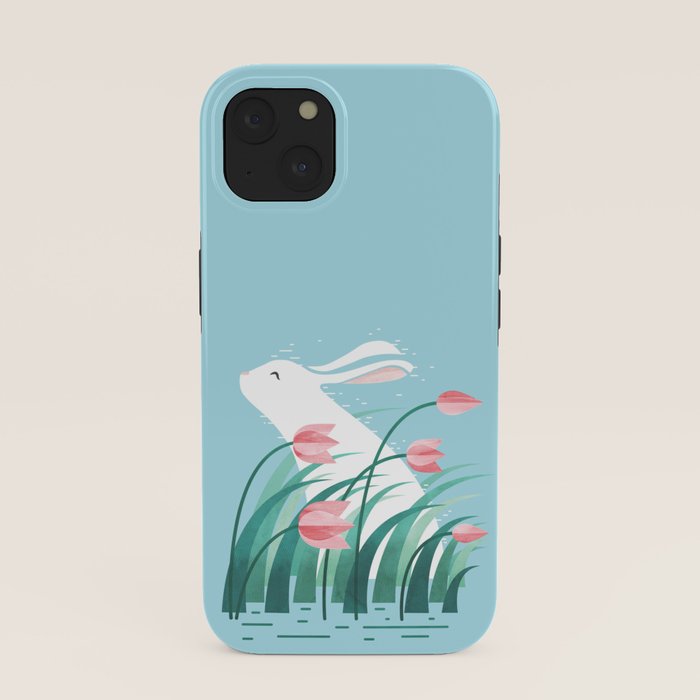 Rabbit Resting, Sky Blue Version iPhone Case Gallery Image 37