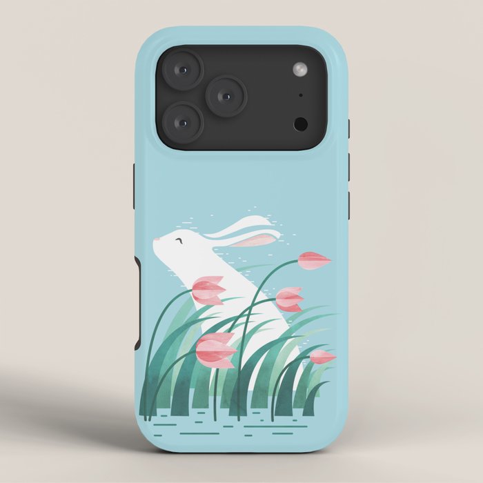 Rabbit Resting, Sky Blue Version iPhone Case Gallery Image 3