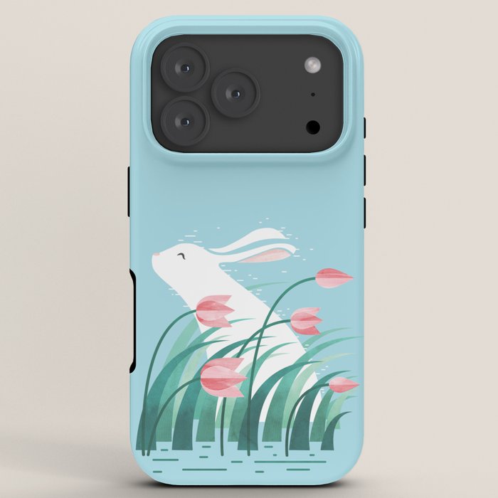 Rabbit Resting, Sky Blue Version iPhone Case Gallery Image 7