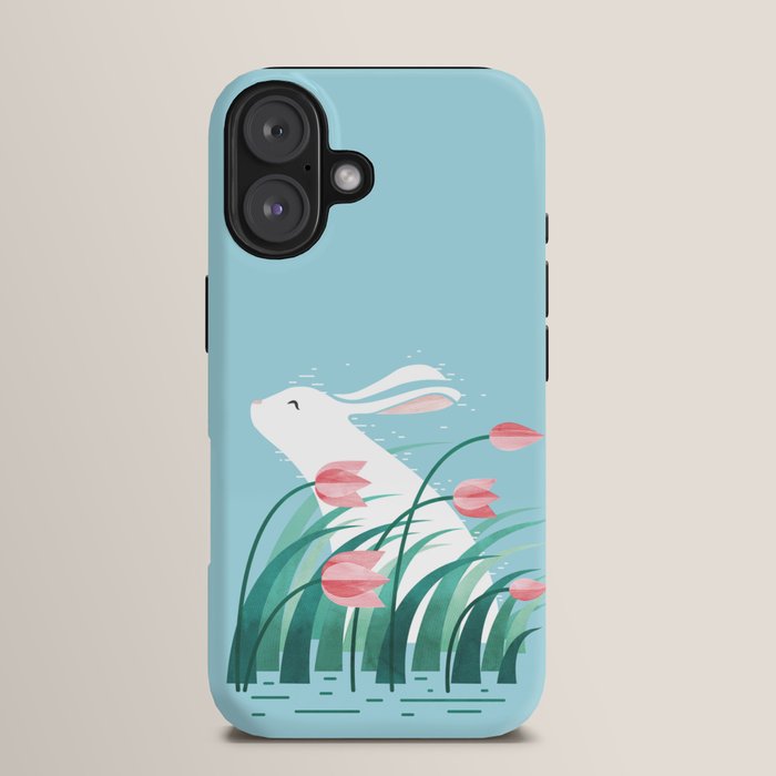Rabbit Resting, Sky Blue Version iPhone Case Gallery Image 13