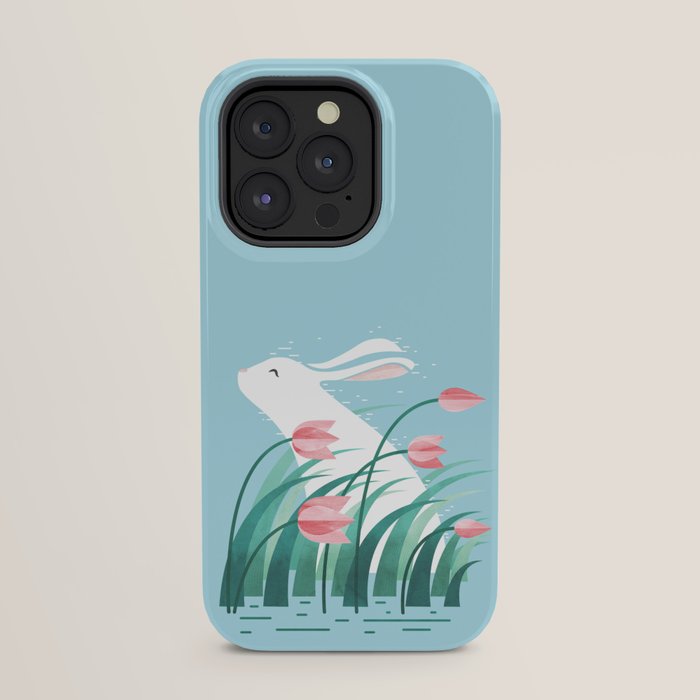 Rabbit Resting, Sky Blue Version iPhone Case Gallery Image 31