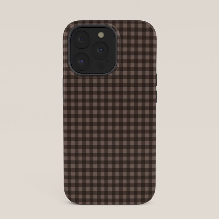 Gingham Plaid Pattern - Earthy Brown iPhone Case Gallery Image 35