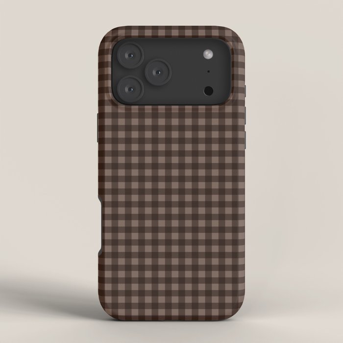 Gingham Plaid Pattern - Earthy Brown iPhone Case Gallery Image 4