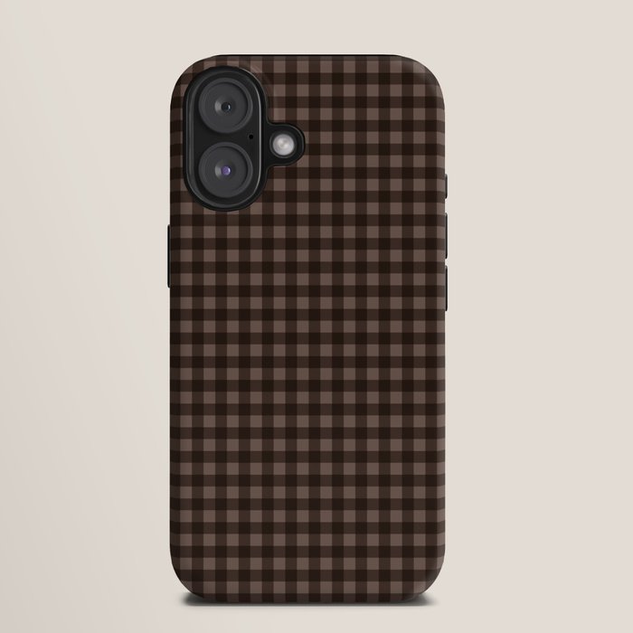 Gingham Plaid Pattern - Earthy Brown iPhone Case Gallery Image 9