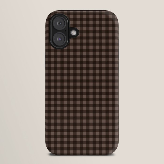 Gingham Plaid Pattern - Earthy Brown iPhone Case Gallery Image 10