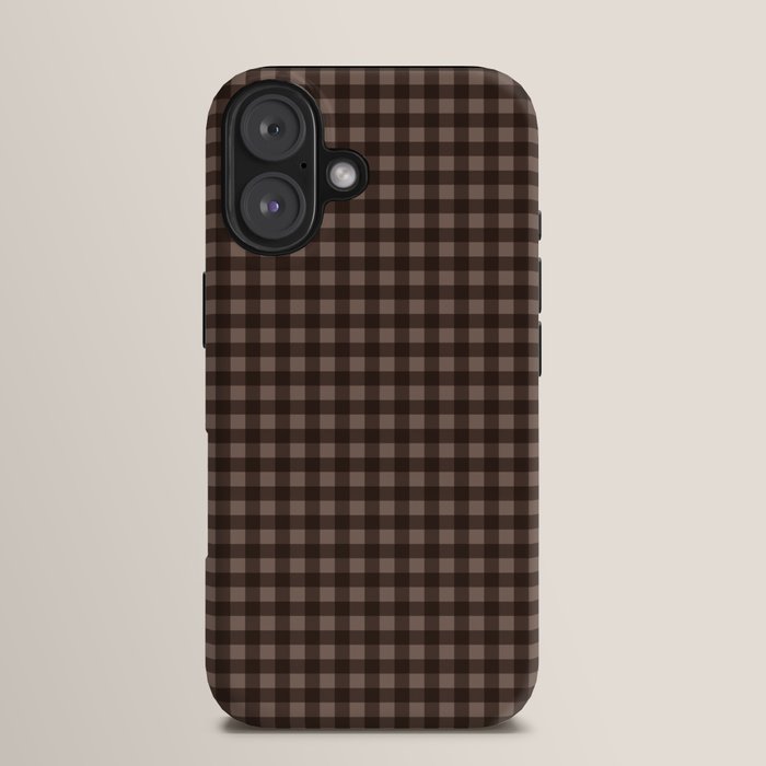 Gingham Plaid Pattern - Earthy Brown iPhone Case Gallery Image 13