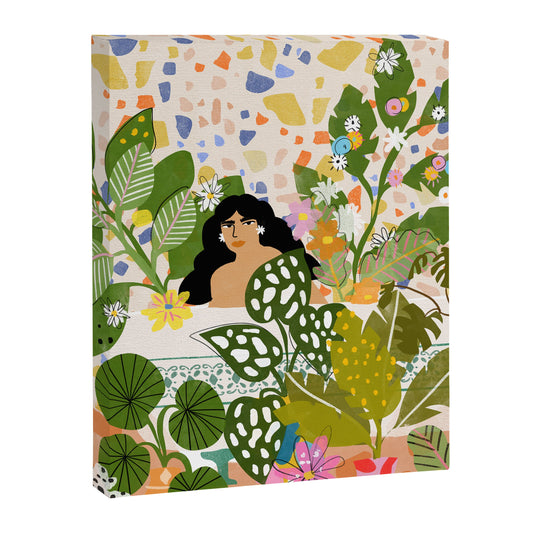 Bathing with Plants Canvas Print Gallery Image 1