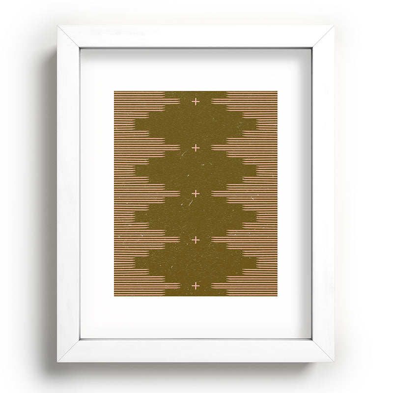 Southwestern Minimalist Retro Green & Pink Framed Art Print Gallery Image 104