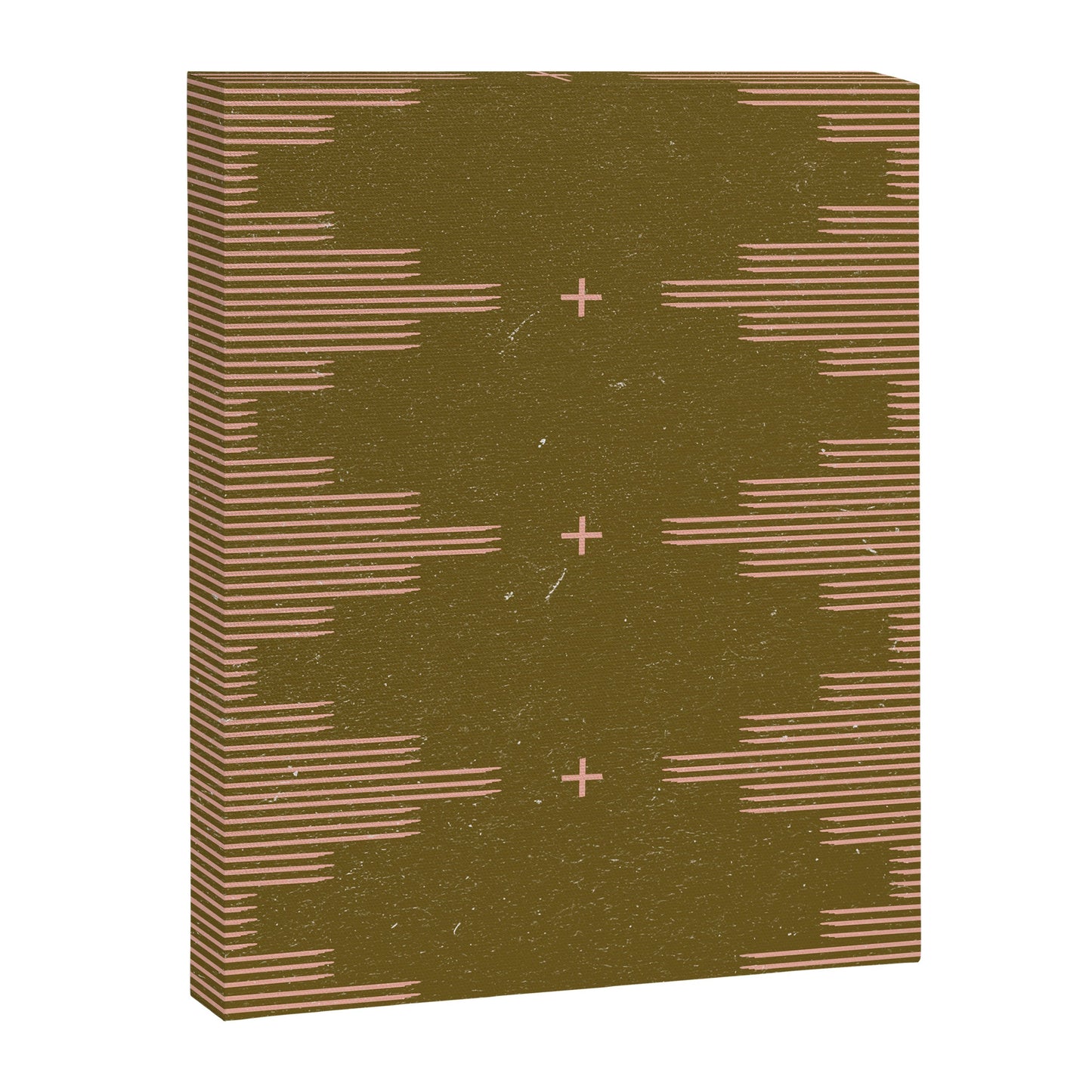 Southwestern Minimalist Retro Green & Pink Canvas Print Gallery Image 1