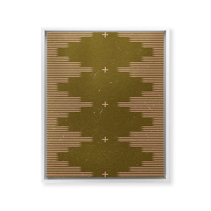 Southwestern Minimalist Retro Green & Pink Framed Canvas Print Gallery Image 34