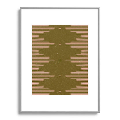 Southwestern Minimalist Retro Green & Pink Framed Art Print Gallery Image 135