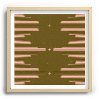 Southwestern Minimalist Retro Green & Pink Framed Art Print Gallery Image 109