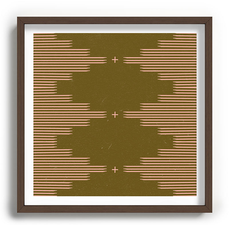 Southwestern Minimalist Retro Green & Pink Framed Art Print Gallery Image 101