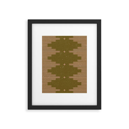 Southwestern Minimalist Retro Green & Pink Framed Art Print Gallery Image 5