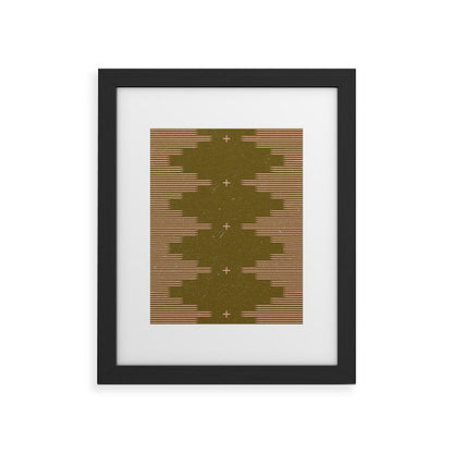 Southwestern Minimalist Retro Green & Pink Framed Art Print Gallery Image 44