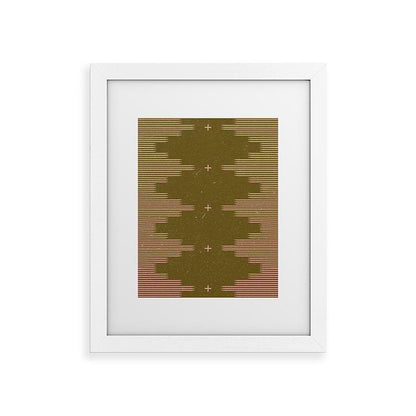 Southwestern Minimalist Retro Green & Pink Framed Art Print Gallery Image 75