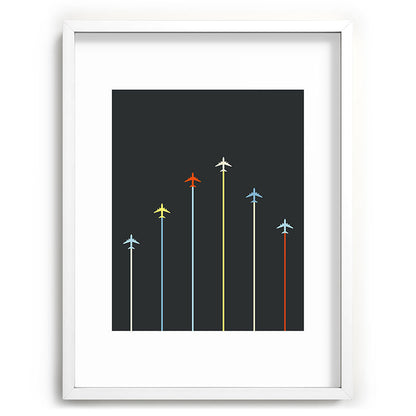 Retro Airplanes 06 Framed Art Print Gallery Image 108