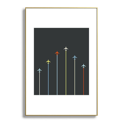 Retro Airplanes 06 Framed Art Print Gallery Image 128
