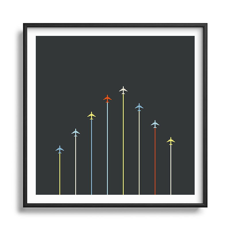 Retro Airplanes 06 Framed Art Print Gallery Image 122