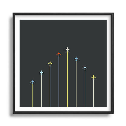 Retro Airplanes 06 Framed Art Print Gallery Image 122