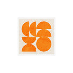 Geometric Shapes orange mid century Art Print Gallery Image 1