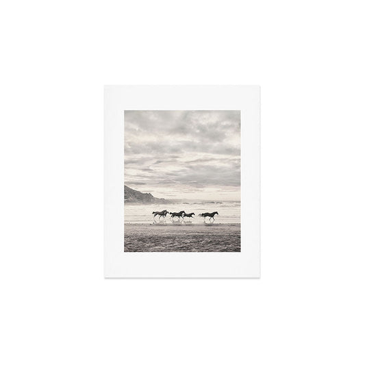 Horses on the Beach Art Print Gallery Image 1