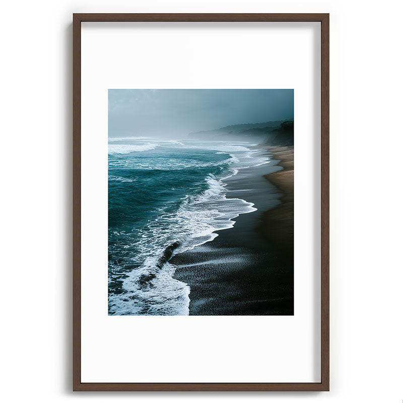 Misty Shoreline - Moody Ocean Photography Print Framed Art Print Gallery Image 68