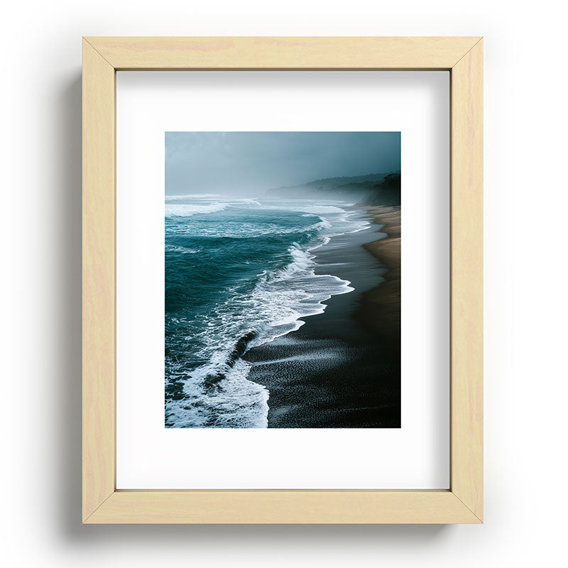 Misty Shoreline - Moody Ocean Photography Print Framed Art Print Gallery Image 69