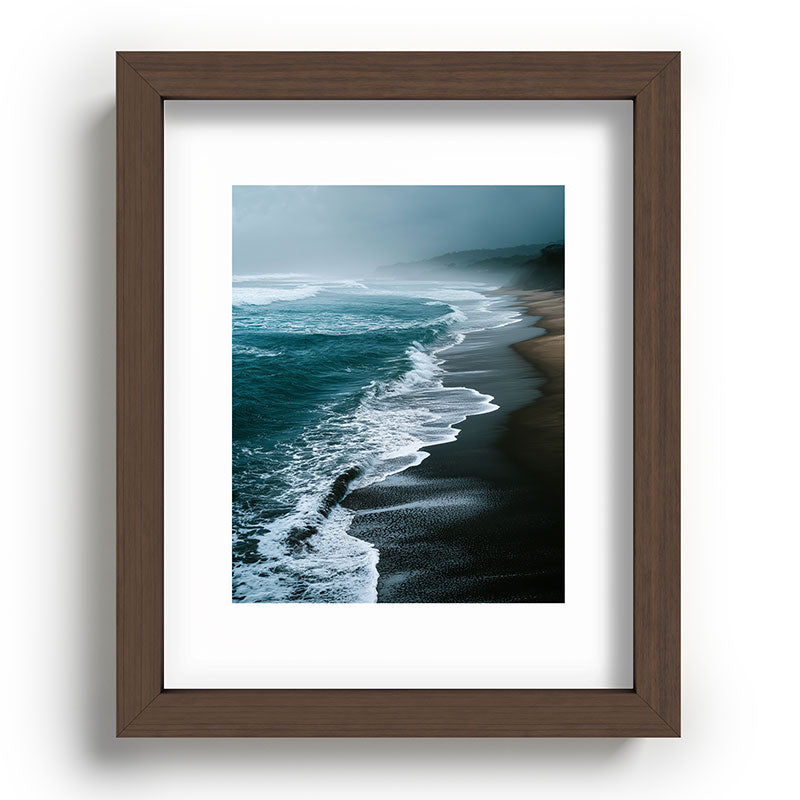 Misty Shoreline - Moody Ocean Photography Print Framed Art Print Gallery Image 63