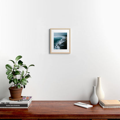 Misty Shoreline - Moody Ocean Photography Print Framed Art Print Gallery Image 16