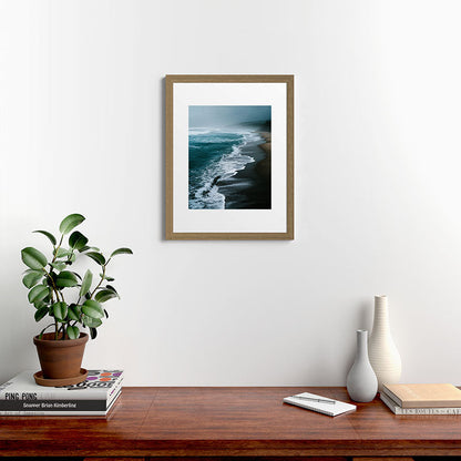 Misty Shoreline - Moody Ocean Photography Print Framed Art Print Gallery Image 40