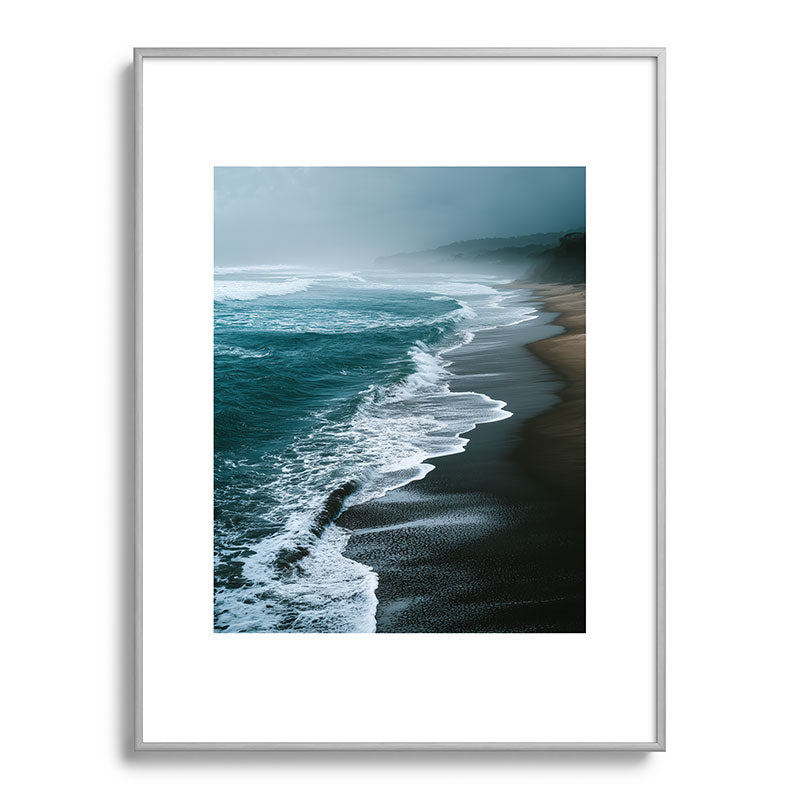Misty Shoreline - Moody Ocean Photography Print Framed Art Print Gallery Image 99