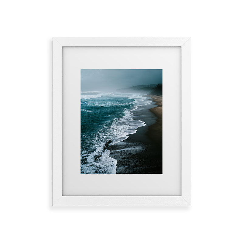 Misty Shoreline - Moody Ocean Photography Print Framed Art Print Gallery Image 55