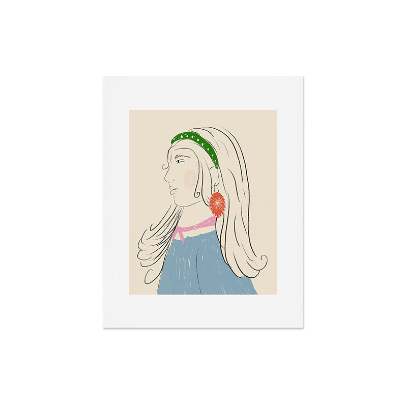 Girl with the Red Earring Art Print Gallery Image 5