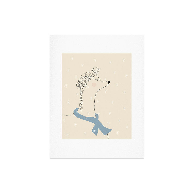 Winter Poodle Art Print Gallery Image 6