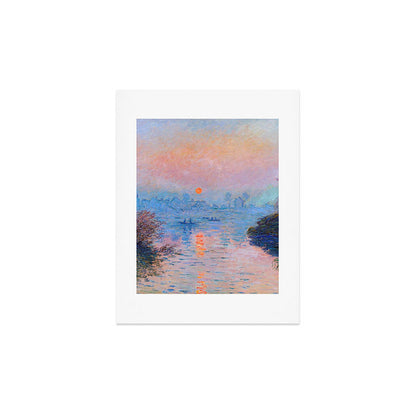 Claude Monet Sunset on the Seine at Lavacourt, Winter (High Res & Color Restored) Art Print Gallery Image 4