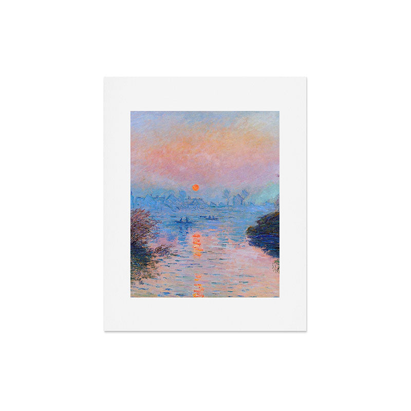Claude Monet Sunset on the Seine at Lavacourt, Winter (High Res & Color Restored) Art Print Gallery Image 7