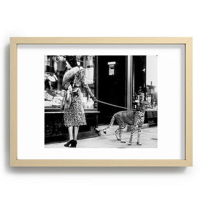 Woman Walking Pet Cheetah in London, 1939 Framed Art Print Gallery Image 71