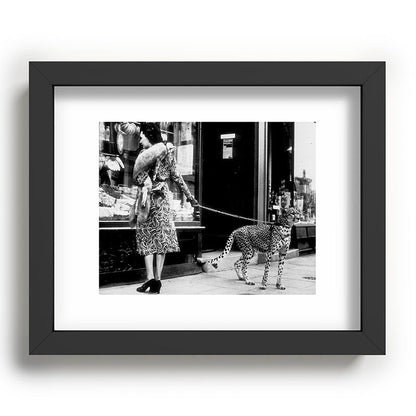 Woman Walking Pet Cheetah in London, 1939 Framed Art Print Gallery Image 58