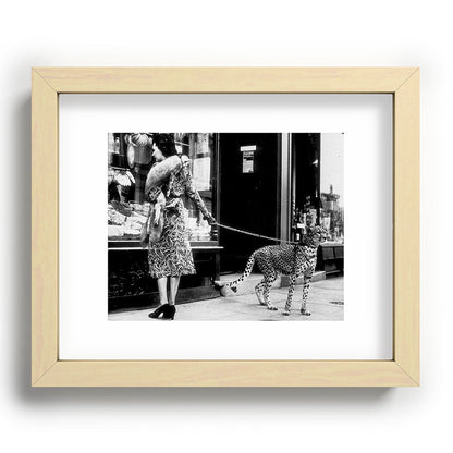 Woman Walking Pet Cheetah in London, 1939 Framed Art Print Gallery Image 70