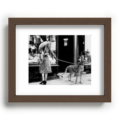 Woman Walking Pet Cheetah in London, 1939 Framed Art Print Gallery Image 63